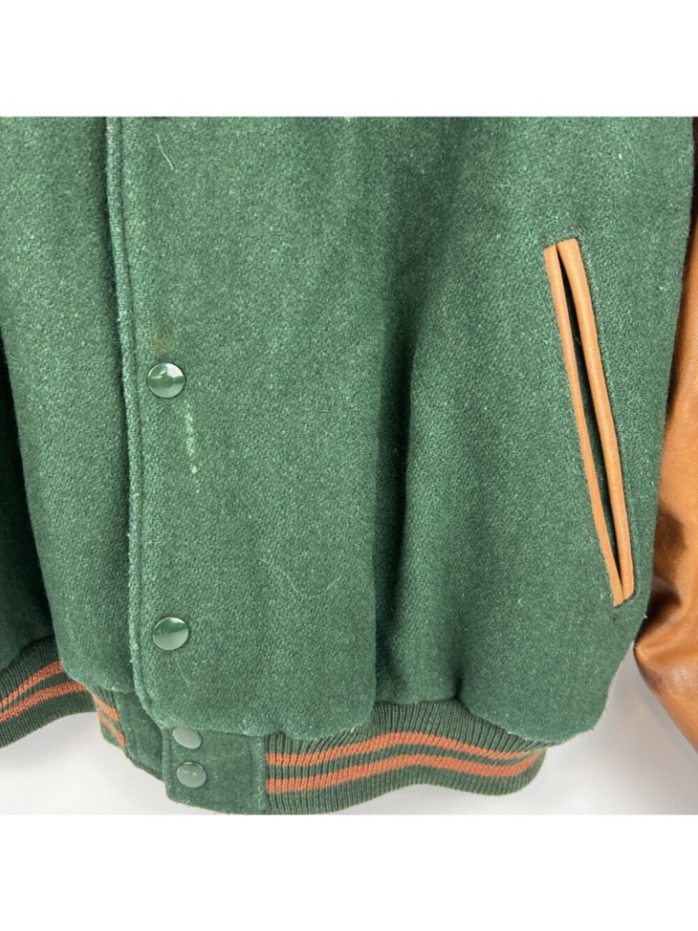 Vintage Golden Bear Stadium Jacket Mens XL Wool Leather USA - Picture 4 of 7